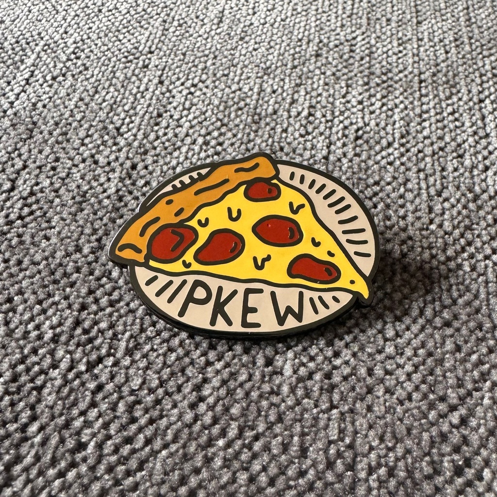 Pkew Pkew Pkew Enamel Pizza