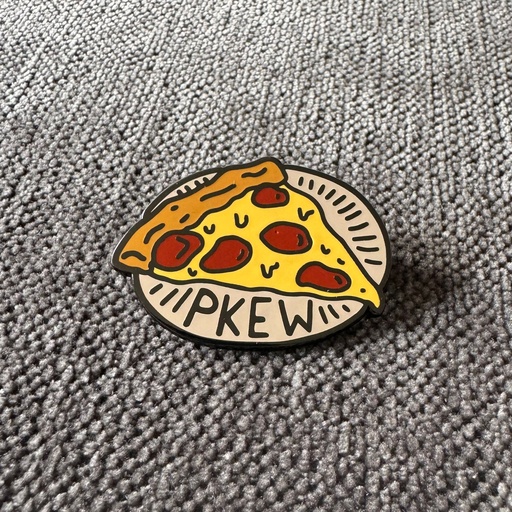 Pkew Pkew Pkew Enamel Pizza